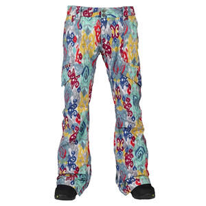 Burton Lucky Snowboard Ski Pants Women's Size L  Painted DryRide Limited